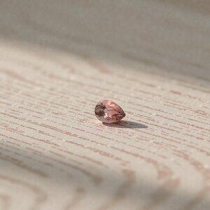 0.75 Carat Pear-Shaped Peachy-Pink Tourmaline Gemstone - Live Show Listing